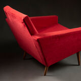 Armchair 1960s red