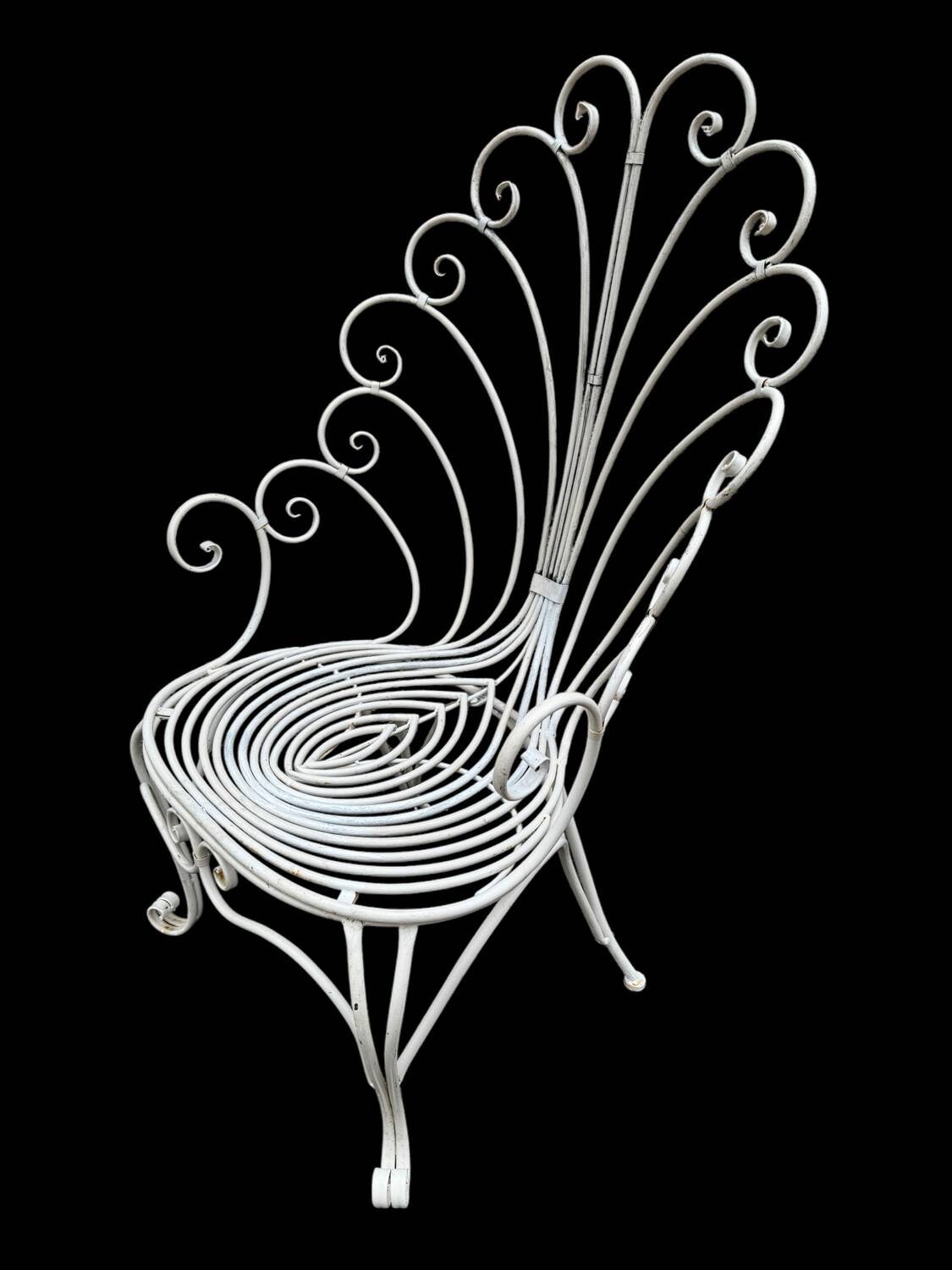 Set of 2 Provencal wrought iron armchairs from the 60s