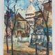 Oil on panel by Gino Milani Paris Saint-Pierre de Montmartre 1975