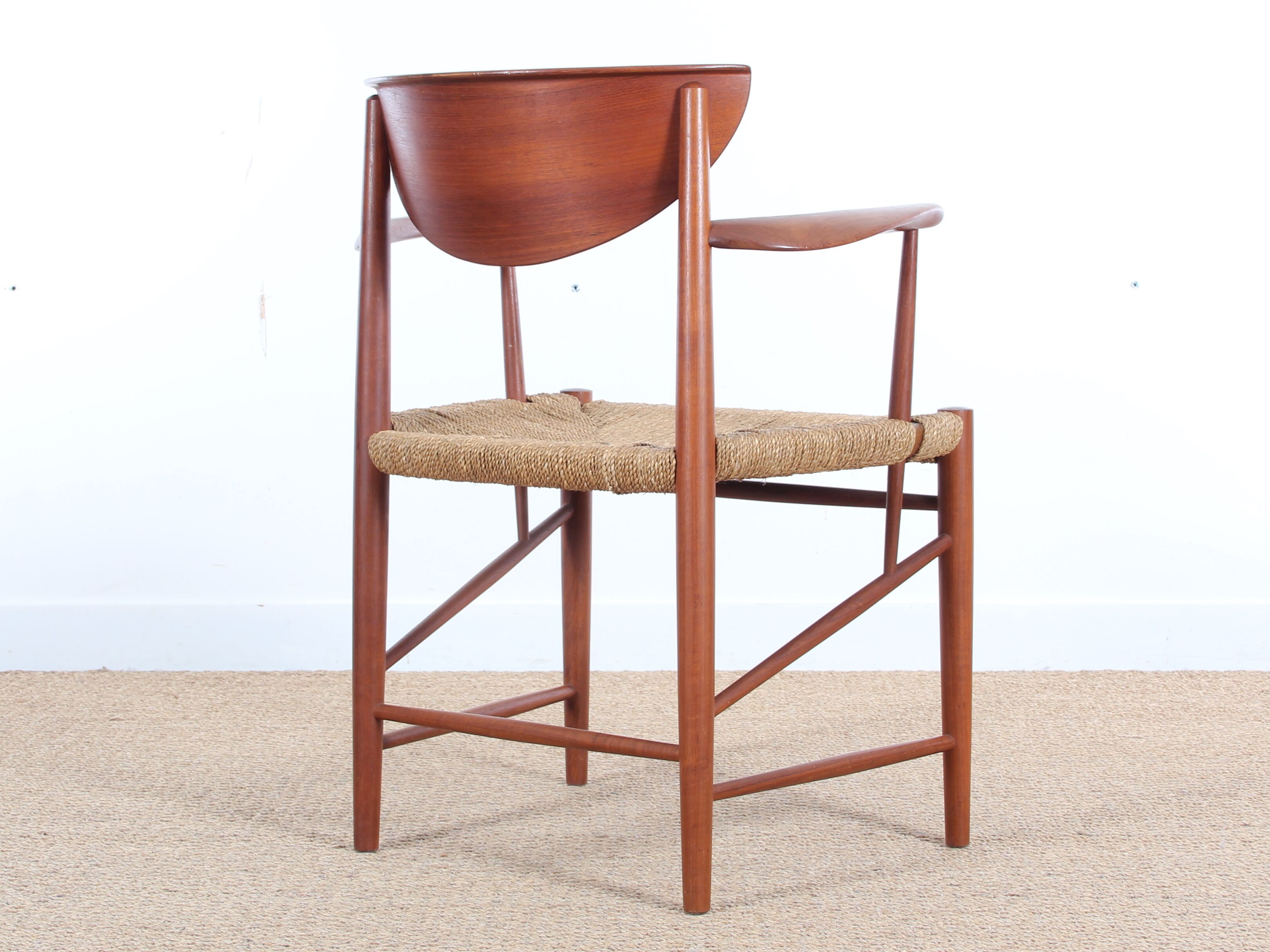 Pair of Scandinavian armchairs in 317 model in teak