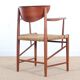 Pair of Scandinavian armchairs in 317 model in teak