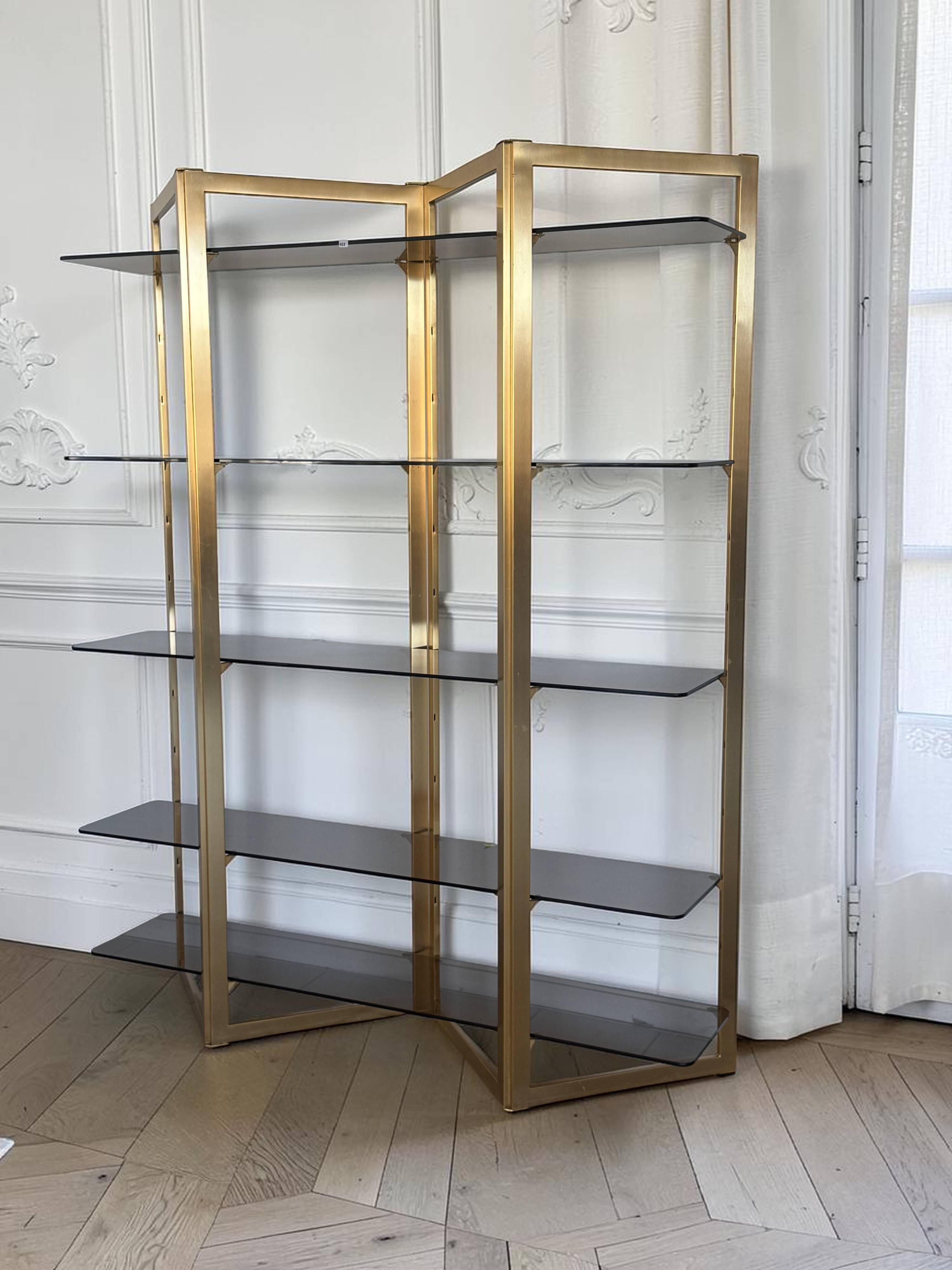 1970s "ARTELANO" SHELF FOR ROCHE BOBOIS IN THE FORM OF A SCREEN