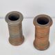 Vases en terre cuite cylindriques, années 1960, ensemble de 2