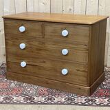 English chest of drawers of the nineteenth century in pitch pin