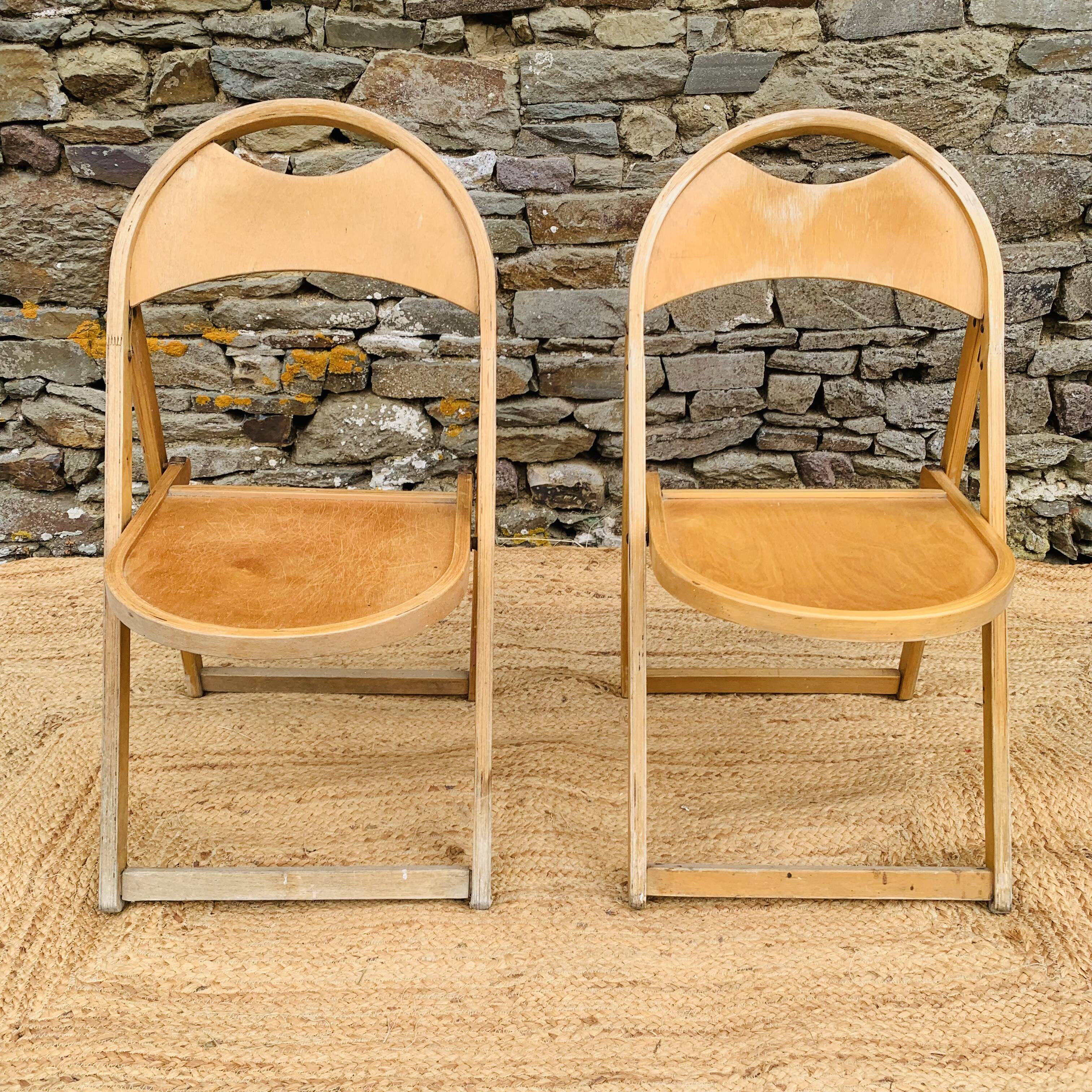 Vintage OTK folding chair pair