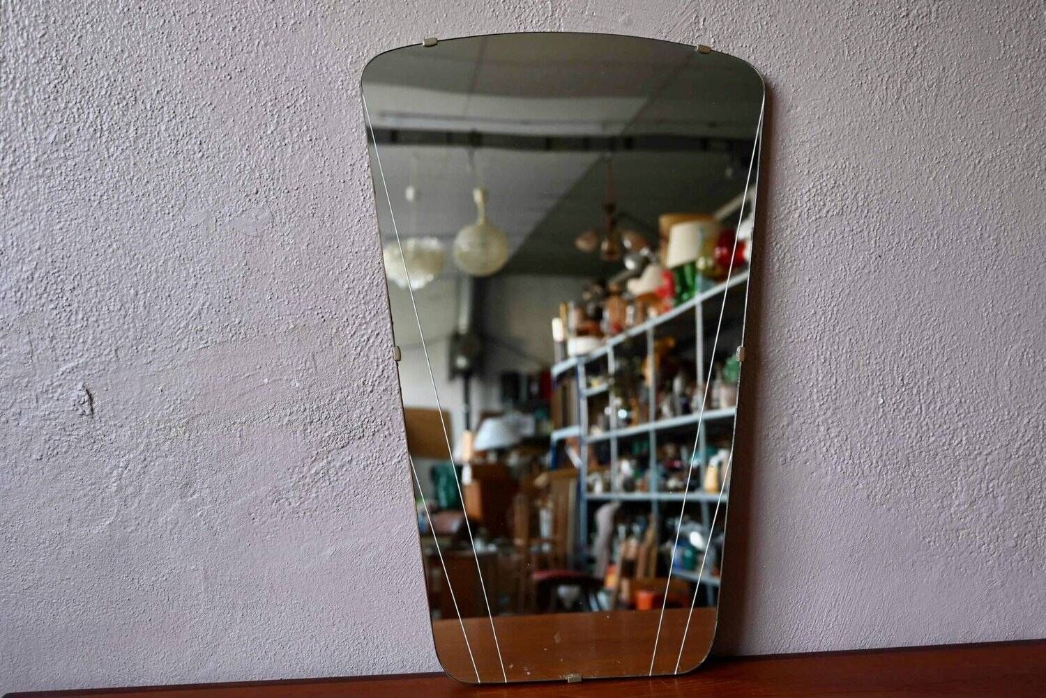 60s chiselled rockabilly retro mirror wall decoration