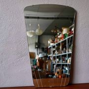 Miroir rétroviseur années 60 ciselé rockabilly sixties déco murale