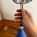 Blue memphis style table lamp
