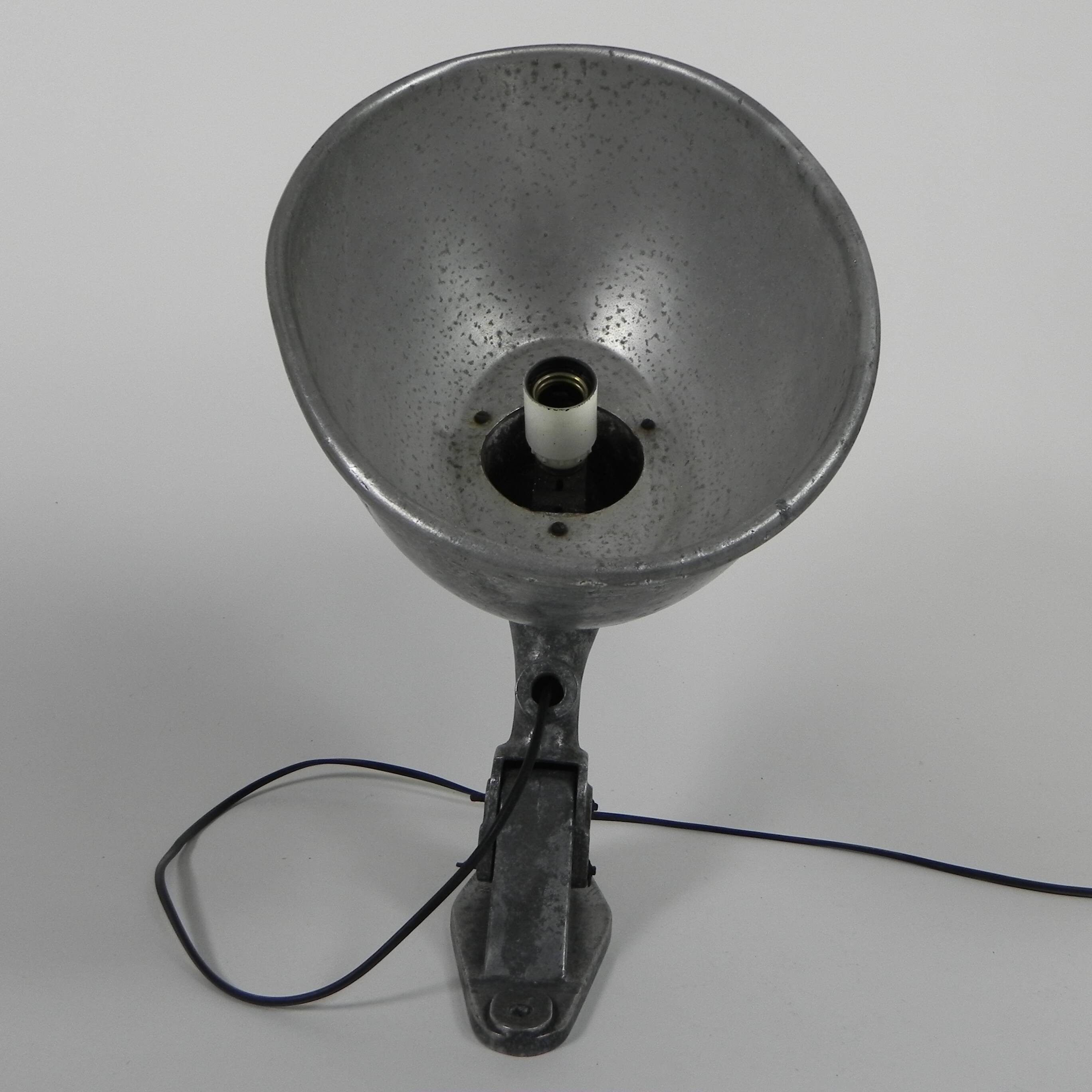 Industrial aluminum street lamp, wall lamp, 1950s