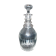 Antique bistro carafe in vintage cut glass, height 28cm
