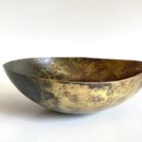 Vintage brass drop-shaped fruit bowl