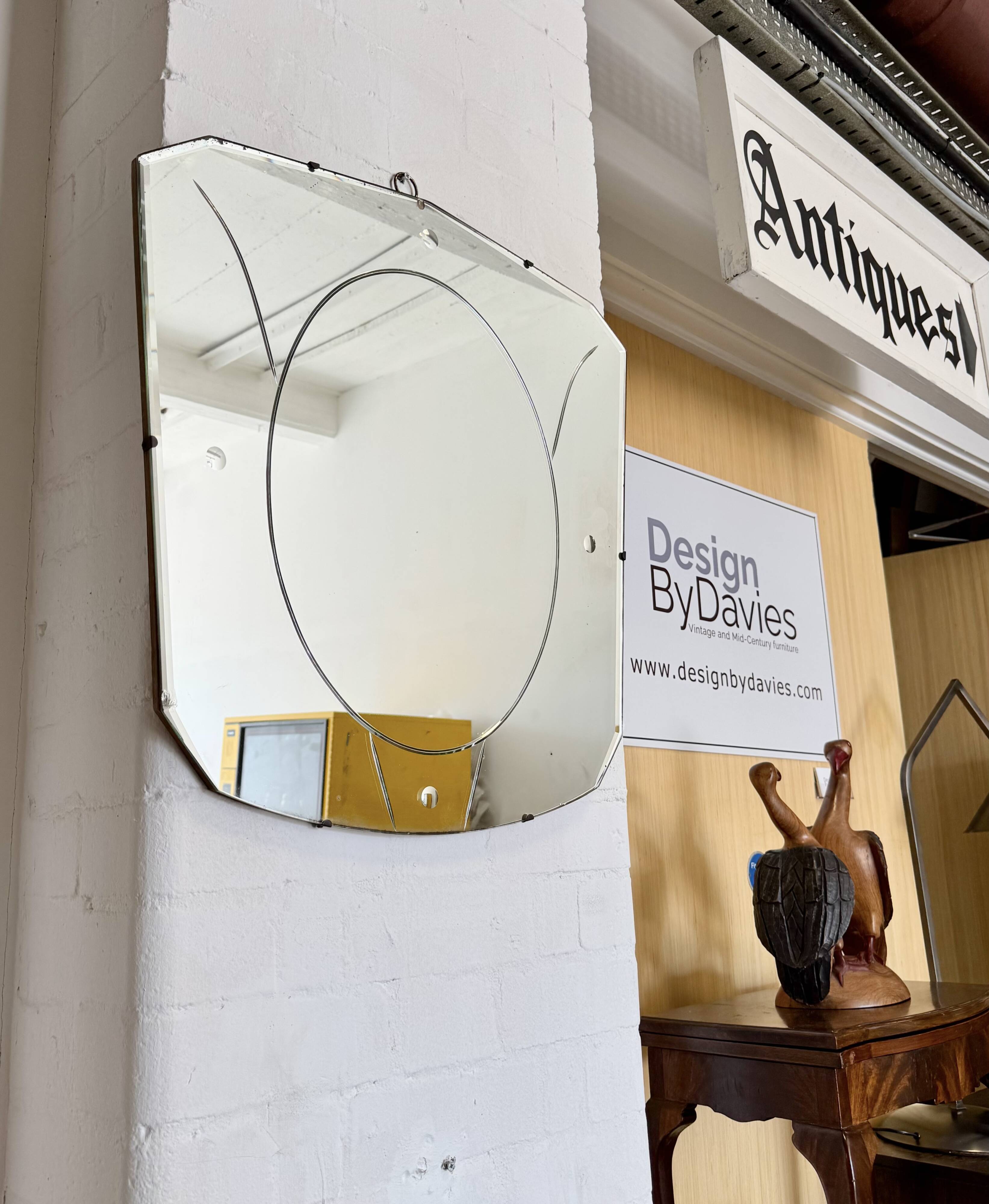 Vintage Beveled Wall Mirror