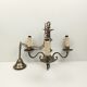 Chandelier 3 branches in brass tin color