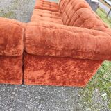 Modular velvet sofa bench 5 blocks