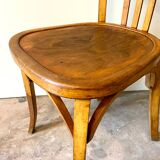 Bistro chair in arched and light beech