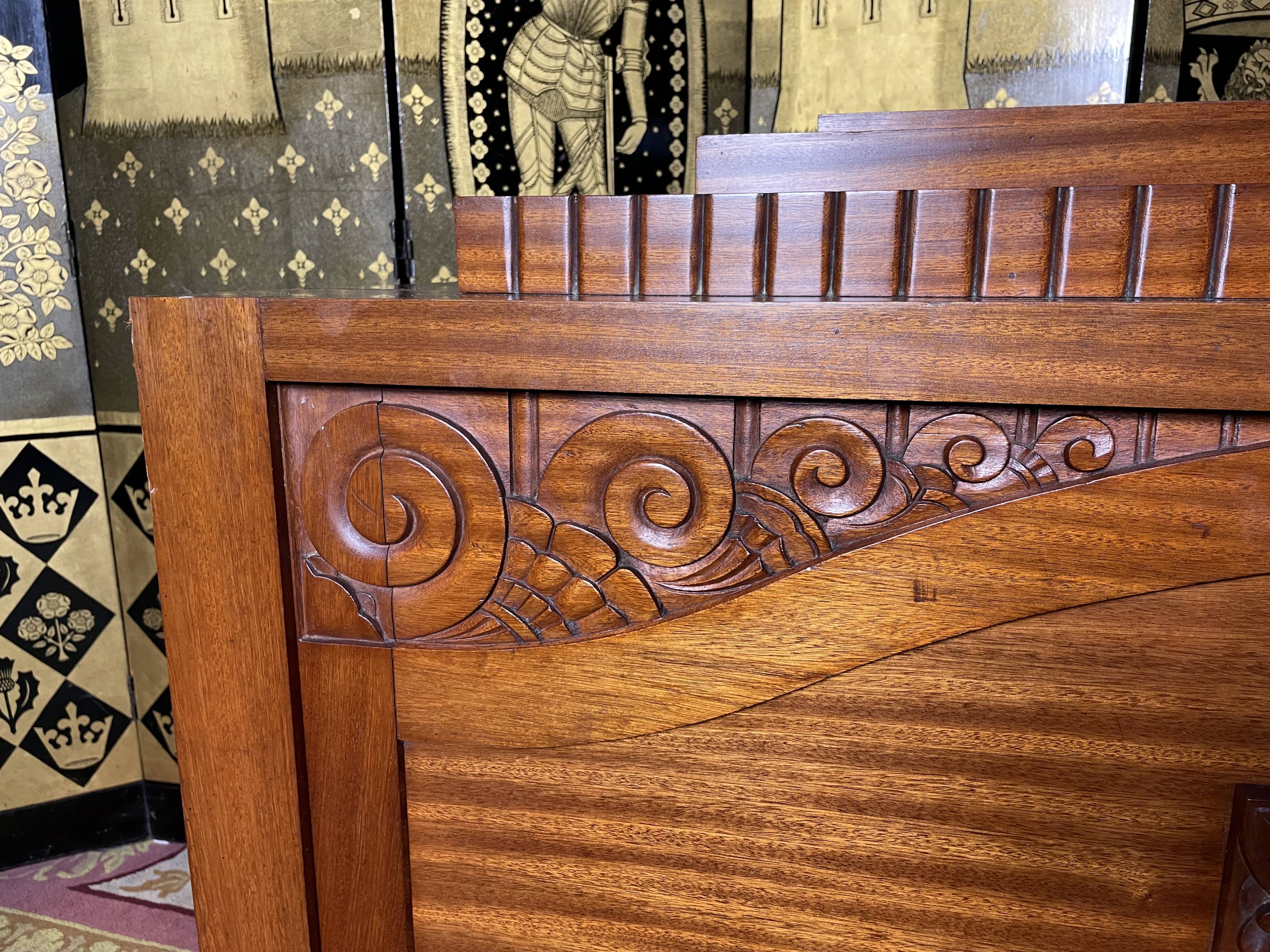 Art Deco mahogany low sideboard signed Jacques Philippe