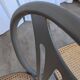 Set of 4 Vintage Gray Thonet Style Dining Chairs with Cane Seat