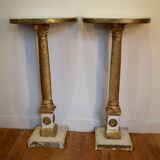 Pair of brackets half moon