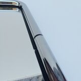 Square mirror in a chrome-plated metal frame, 1970s