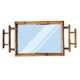 Colonial mirror with bamboo frame, 1900s - France