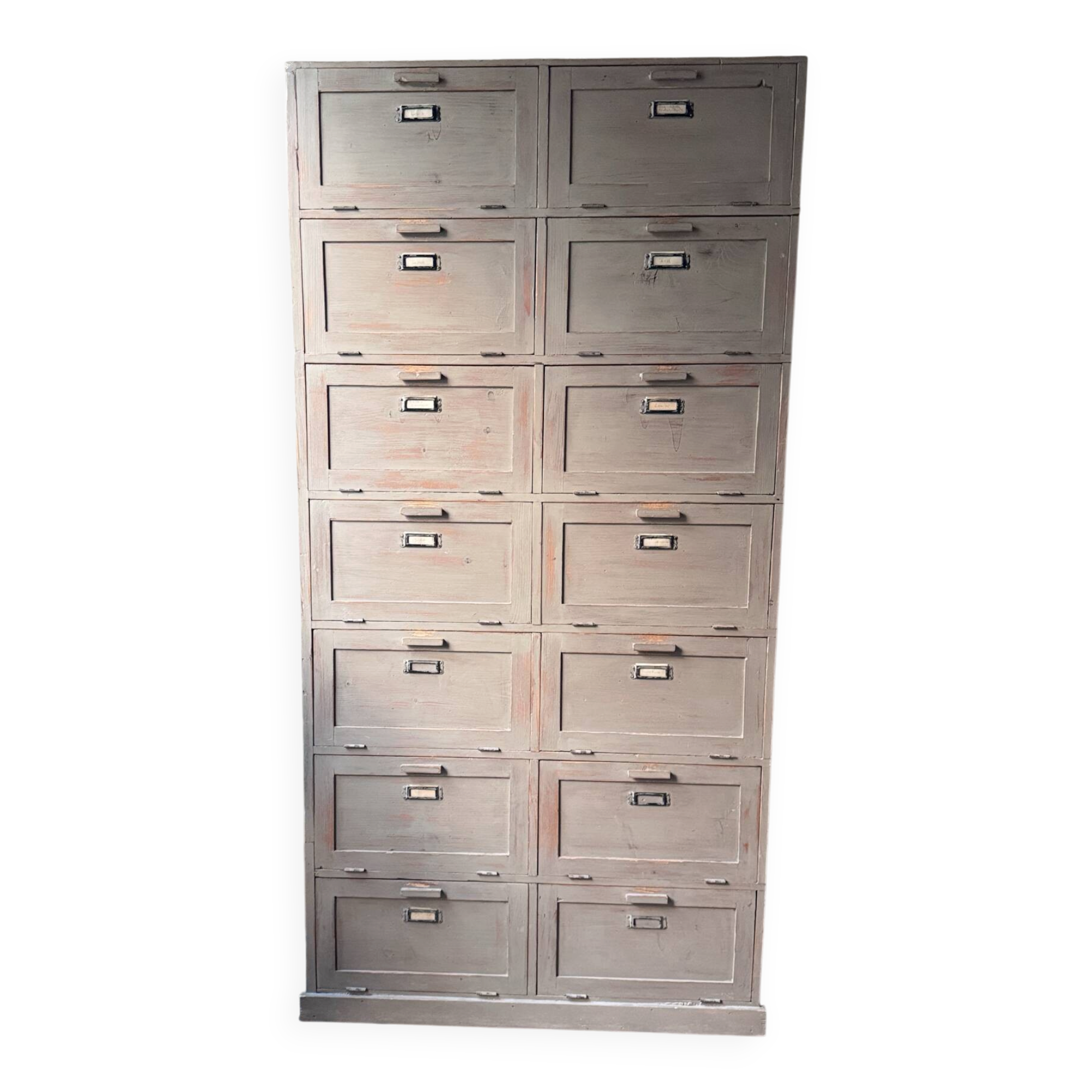 Meuble de métier à clapets en bois