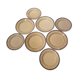 Assiettes liseré bleu