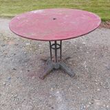 Pair of Cast Iron and Iron Garden Tables