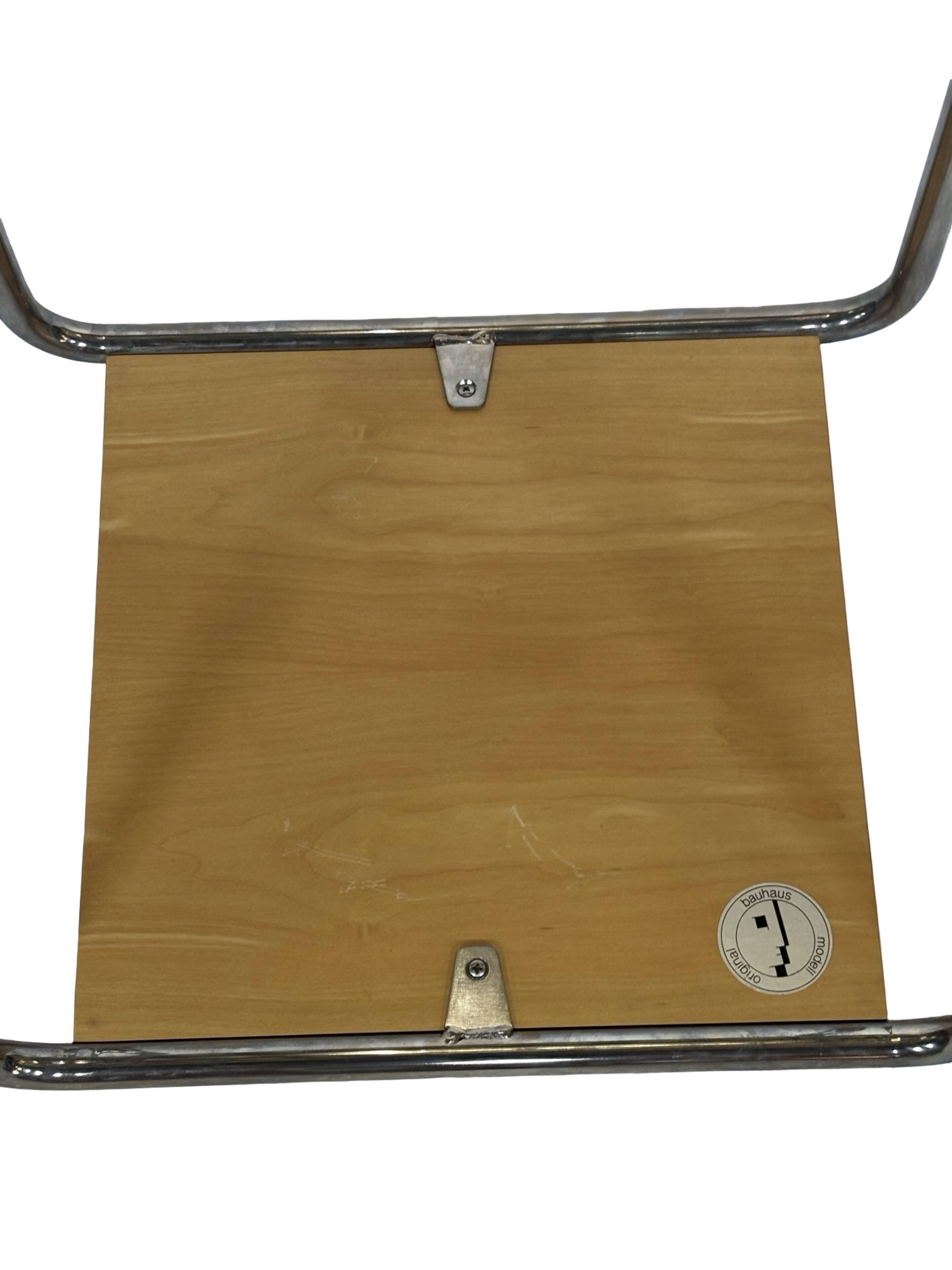 Vintage B9 sidetable / stool by Marcel Breuer, Tecta 1980's Design
