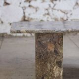 Table basse en travertin terrazzo, 1970