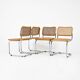 Set of 4 Dining Chairs Style B32 by Marcel Breuer
