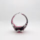 Bohémia Crystal Basket Hospodka Amethyst Sommerso Style 1960
