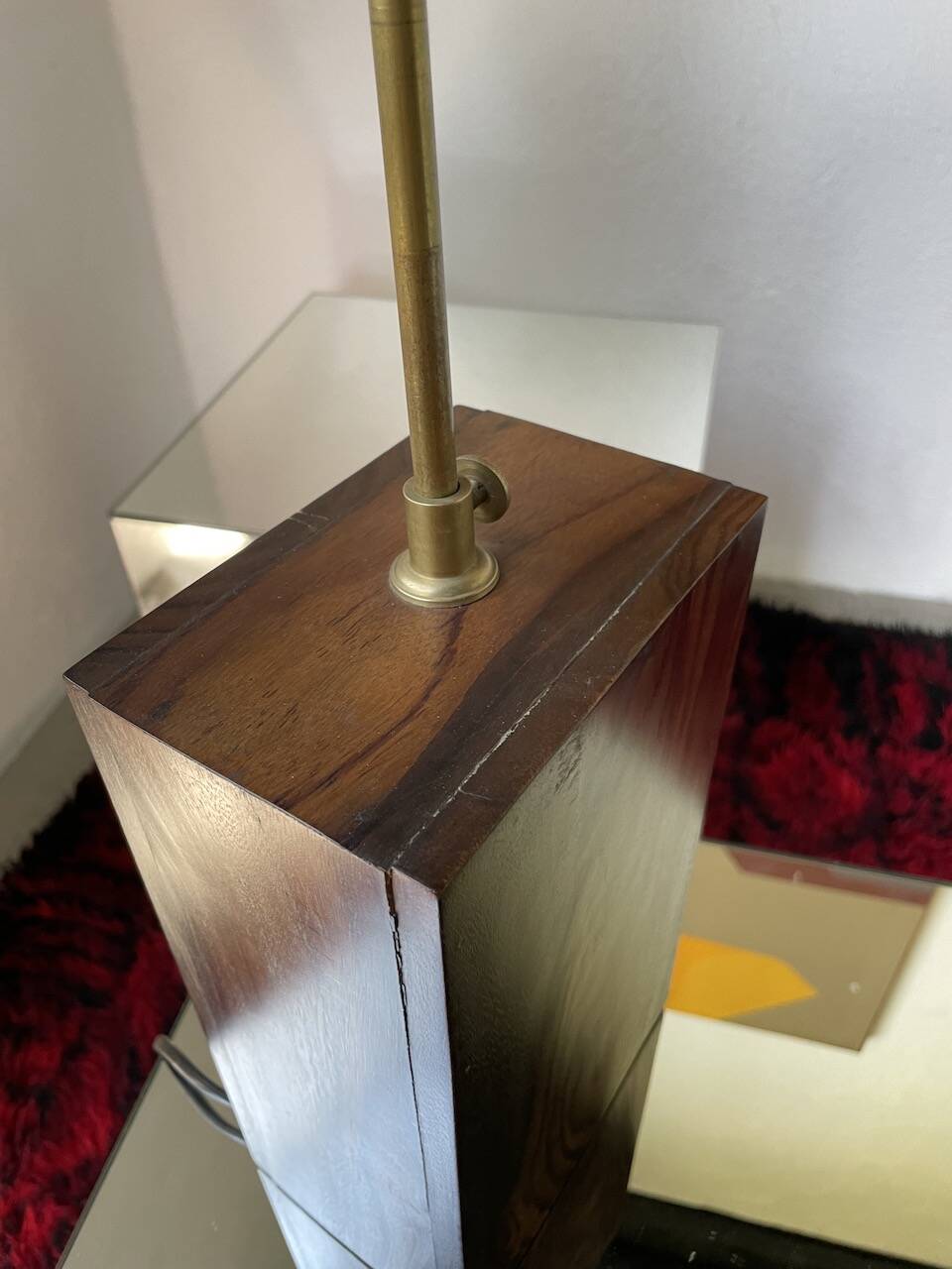 1950s wooden table lamp