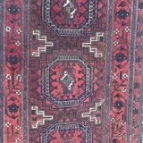 Antique tribal rug turkmen belutch 19th century handmade 104x237 cm