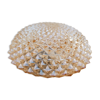 Gold ratio ceiling lamp in iridescent glass