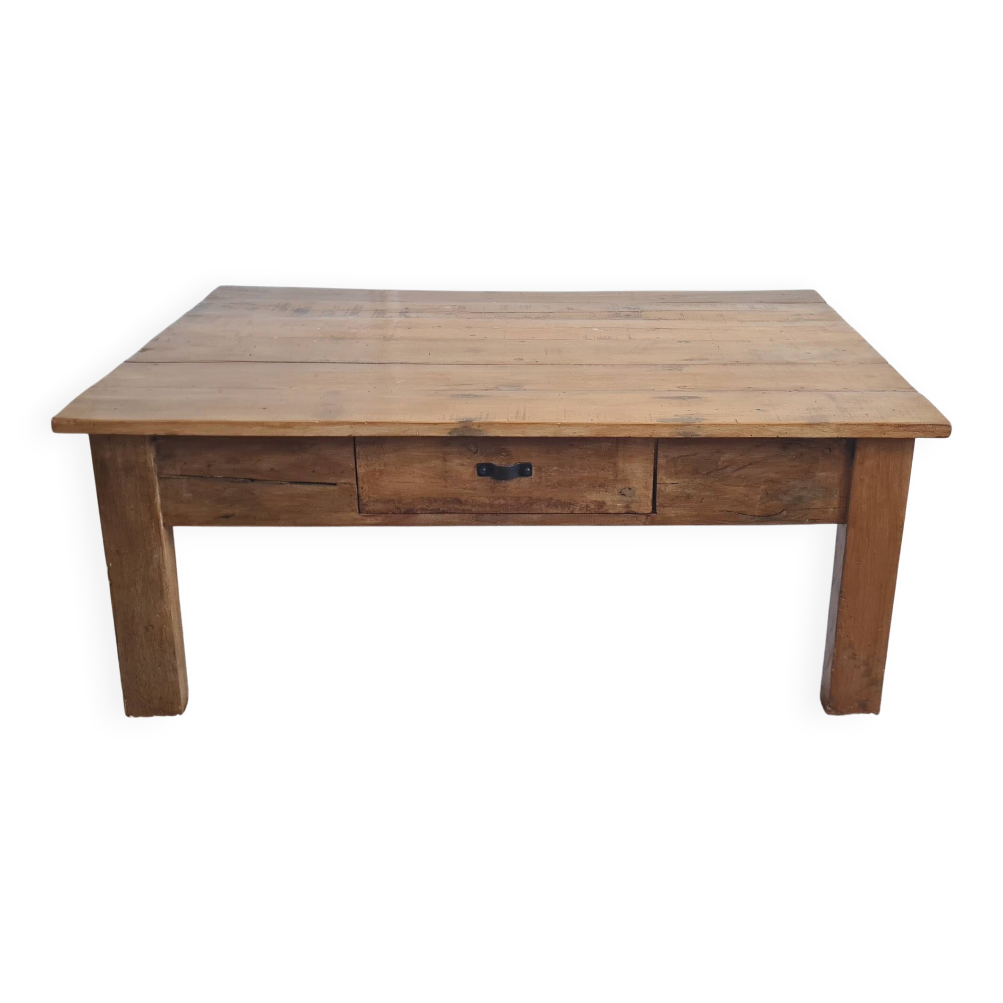 Vintage rectangular wooden coffee table