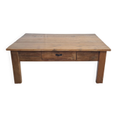 Vintage rectangular wooden coffee table