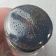 Antique table powder shaker, in engraved glass and solid silver, X