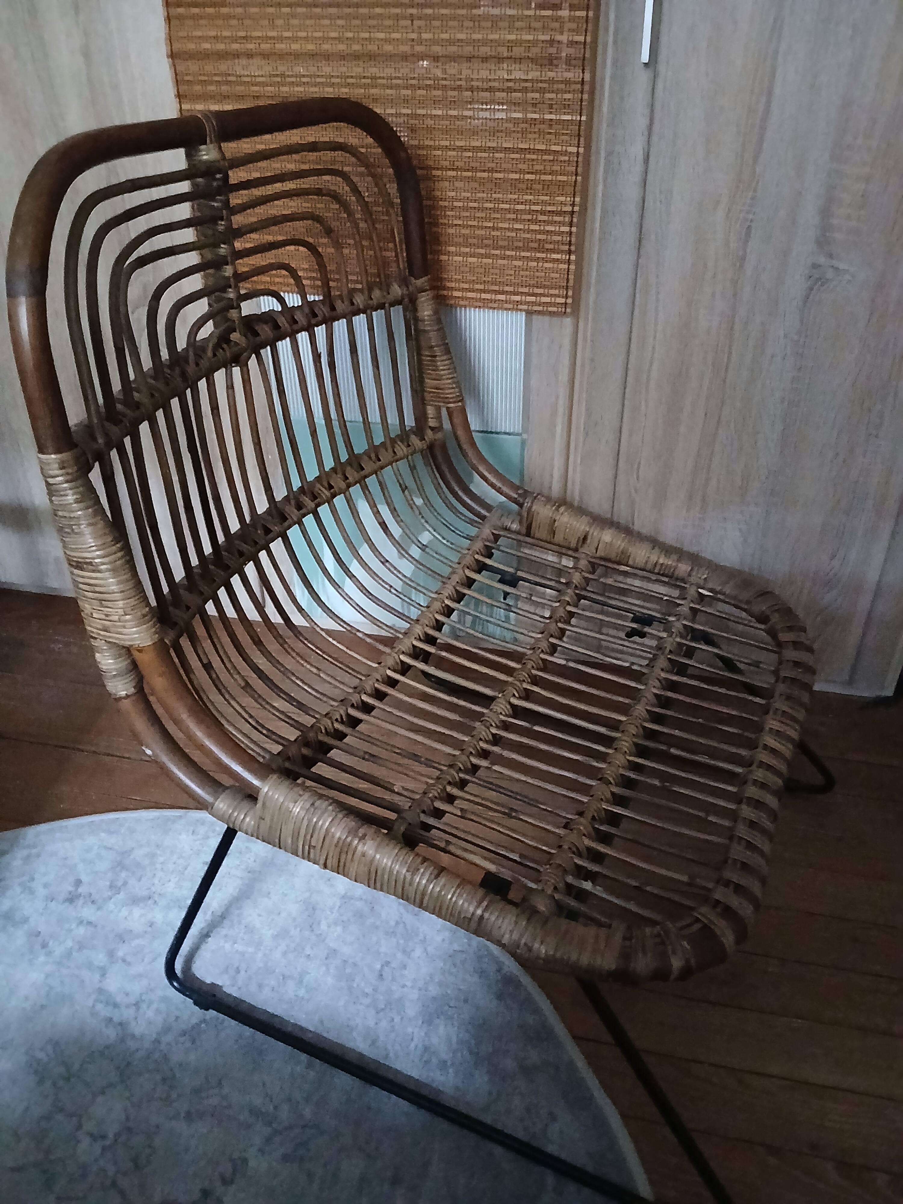 Rattan armchair