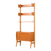 Scandinavian mid century teak free standing wall unit, 1960s