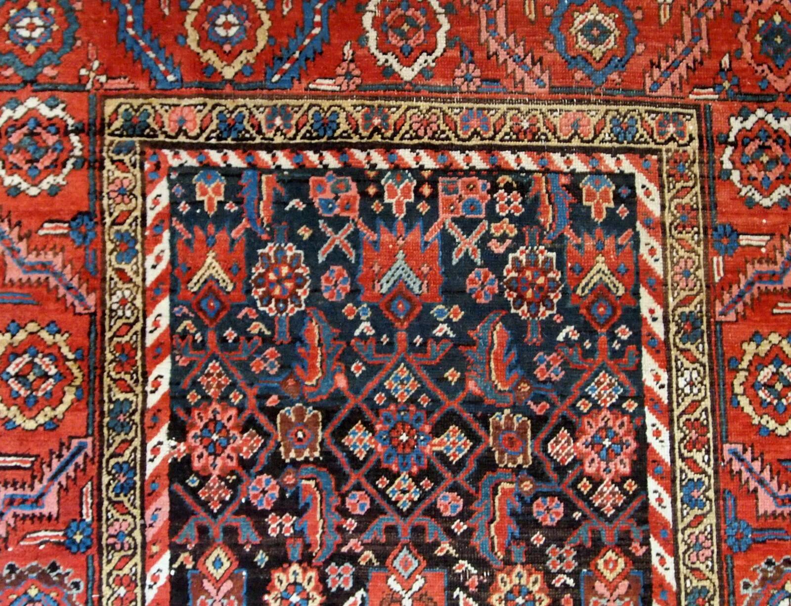 Handmade antique Persian Bakshaish runner 97cm x 375cm 1880s