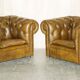 Ensemble vintage Chesterfield salon 3 pièces cuir