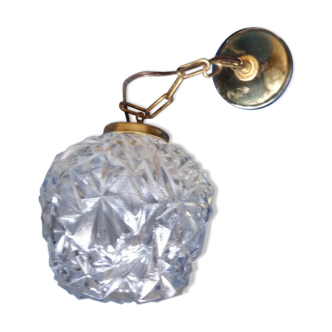 Vintage glass suspension kitch 60 70 model pschydelic diamond