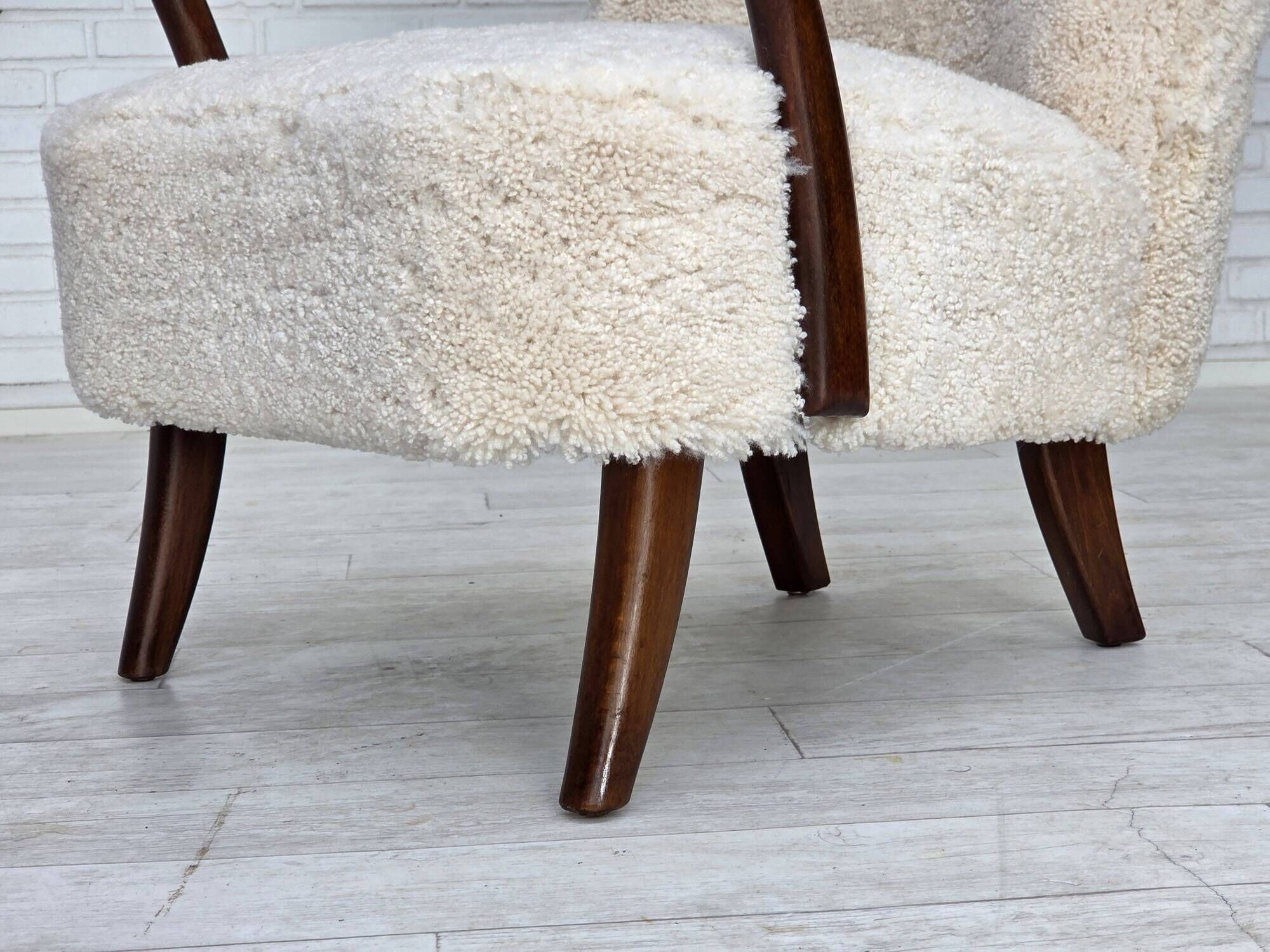 1960s, Danish design by A. Christensen for Slagelse Møbelværk, sheepskin.