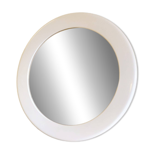 Miroir rond vintage par - plastique blanc