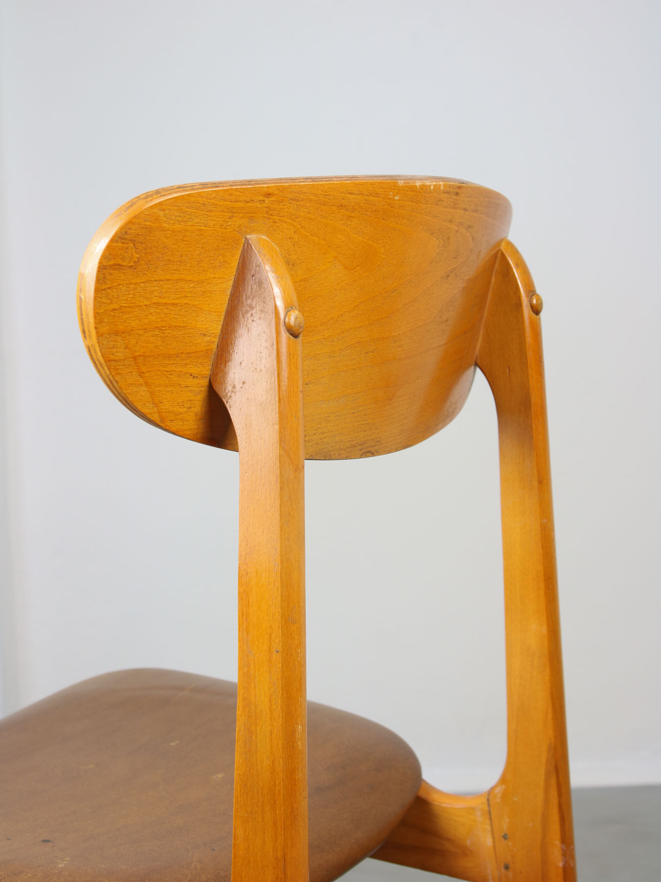Vintage Italian Leatherette Dining Chairs, set of 3