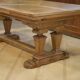 Large sculptural oak table from the 1950s.