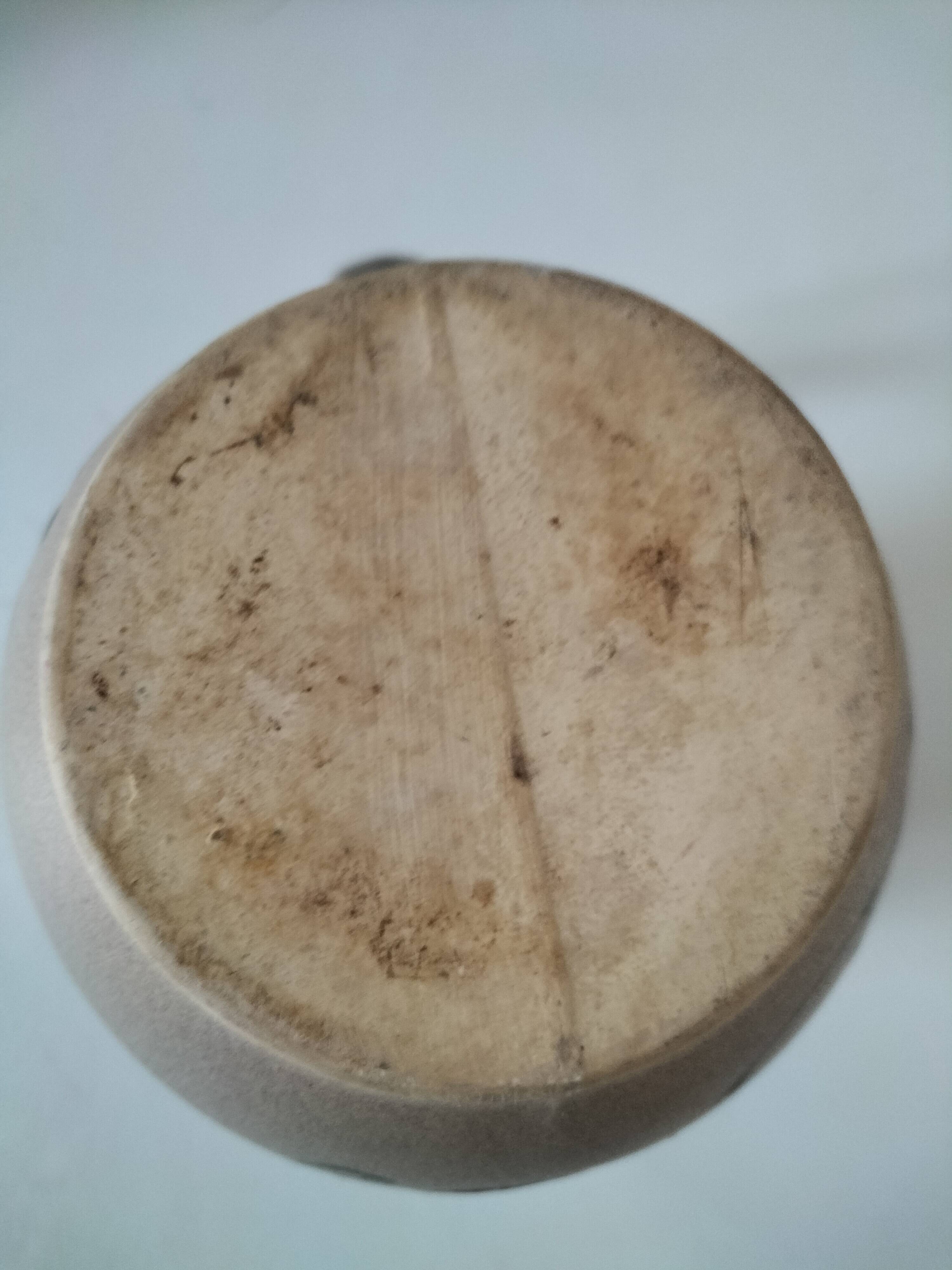 Vintage stoneware pitcher with hand-painted floral decoration, 1960s–70s