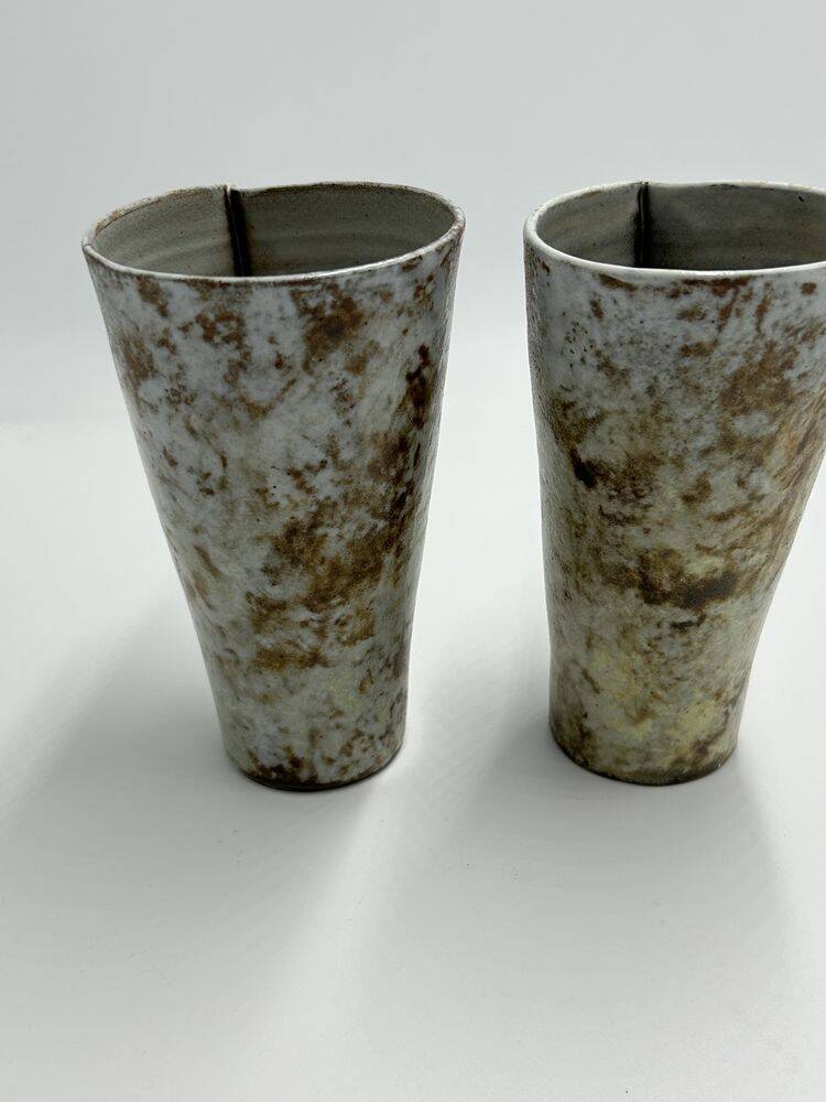 Ceramic mugs by alexandre kostanda (1921-2007)