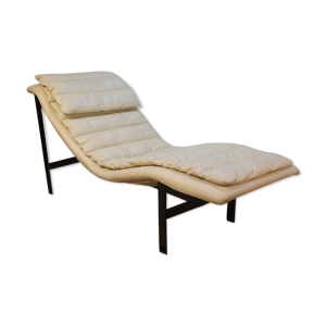 Chaise longue en cuir