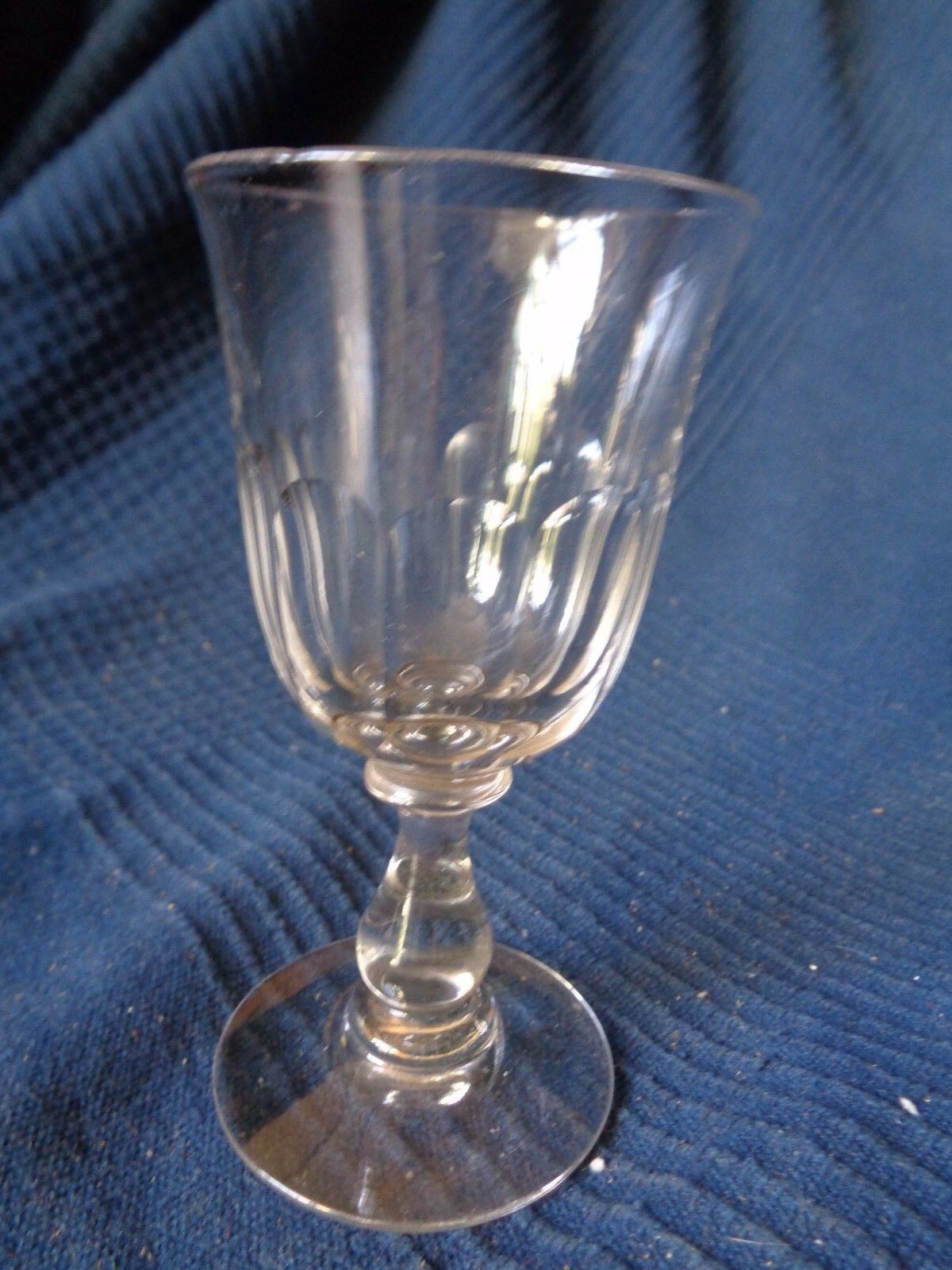 Lot de 2 verres ancien en cristal taille main